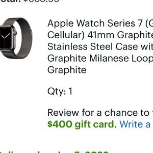 Apple Watch 7 series 7 41mm graphite stainless steel